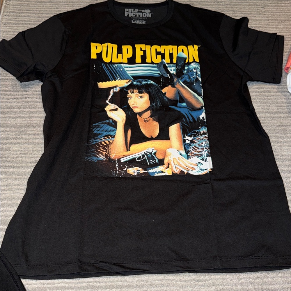 Lucky Brand Black Pulp Fiction Tee, size L